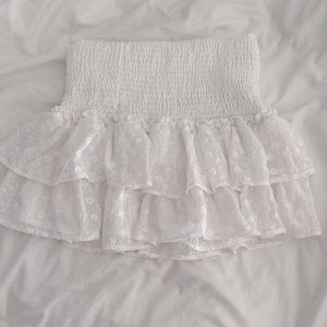 White mini skirt size medium